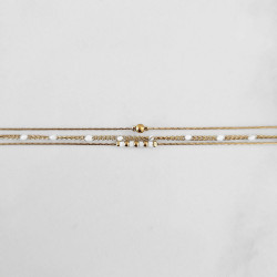 Bracelet triple Anna blanc